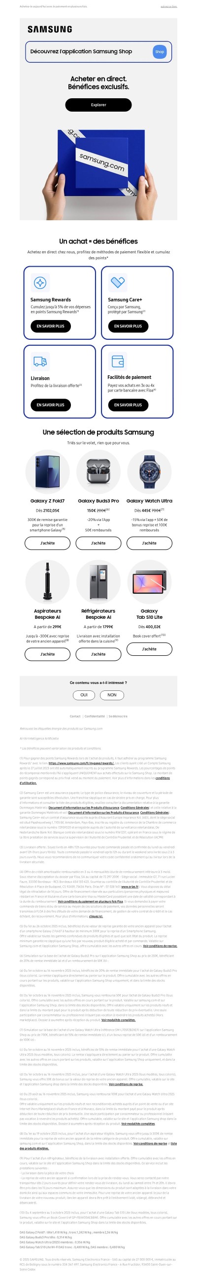 Un produit Samsung vous fait de l’œil ?