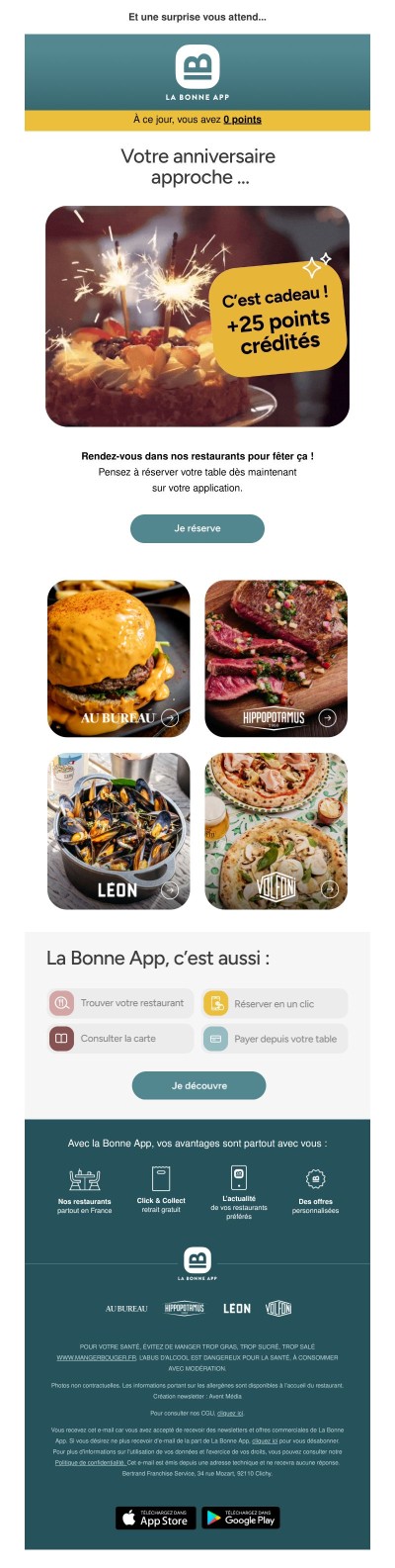 Votre anniversaire approche…