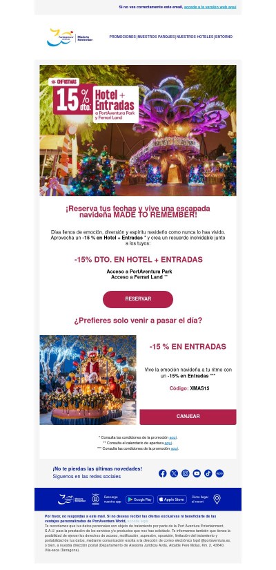 🎁 -15% en tu escapada de Navidad