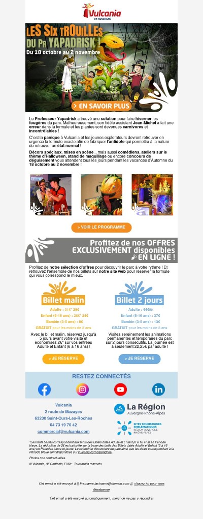 Halloween s'invite à Vulcania 🎃