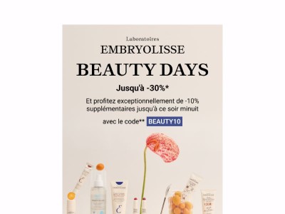 Les Beauty Days commencent