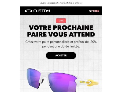 Obtenez -20% sur les lunettes de soleil personnalisées