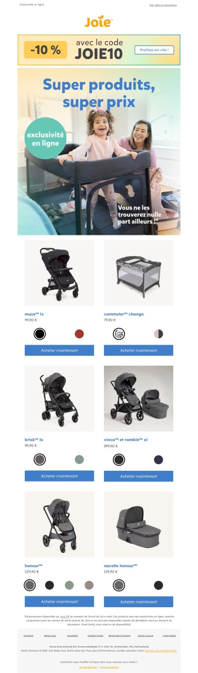 Vite ! -10 % avec le code JOIE10