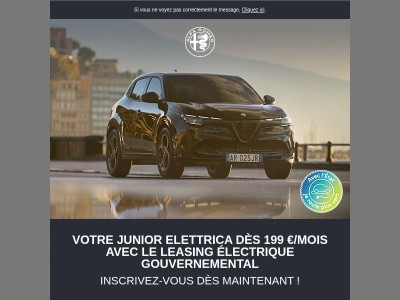 Junior Elettrica dès 199€/mois avec le leasing électrique gouvernemental 2025