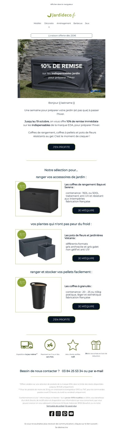 -10% sur les indispensables de l'hiver