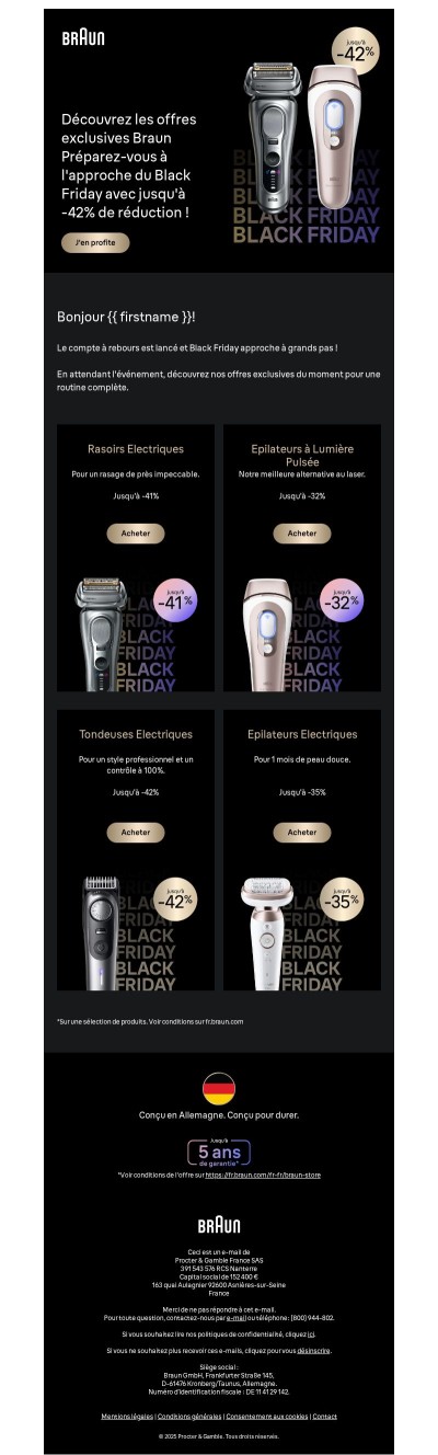 Découvrez les offres exclusives Braun