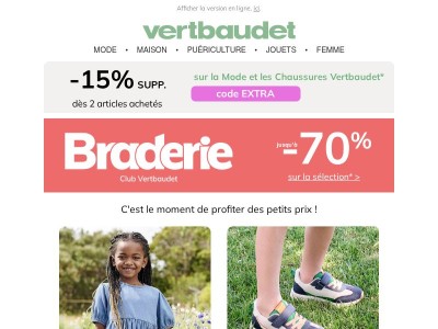 BRADERIE dans vos secteurs préférés