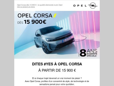 Envie de rouler en Opel Corsa dès 15 900 € ? Yes Of Corsa !