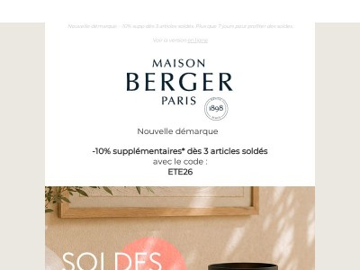 SOLDES : -10% supplémentaires dès 3 articles 🎁