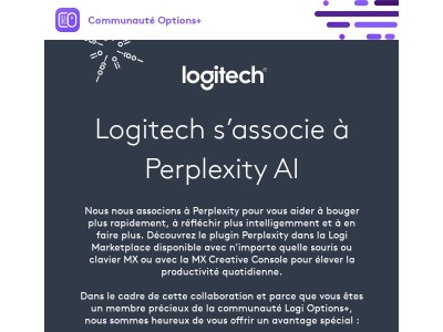 Logitech + Perplexity AI : bénéficiez d’une productivité sans limite