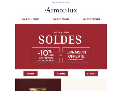 SOLDES : -10% supp. + livraison offerte 🚚