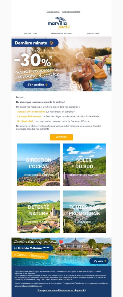 🌞 L'été indien est là ! Jusqu'à -30% sur vos vacances de septembre