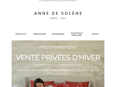 Prochainement : Ventes privées d'hiver