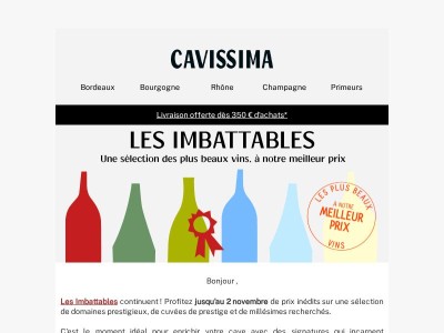 🍷 Bordeaux, Bourgogne, Rhône et vins du monde, les Imbattables continuent !