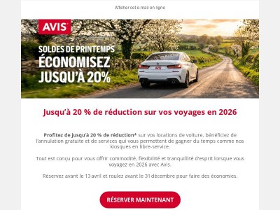Dépêchez-vous : jusqu’à 20 % de réduction