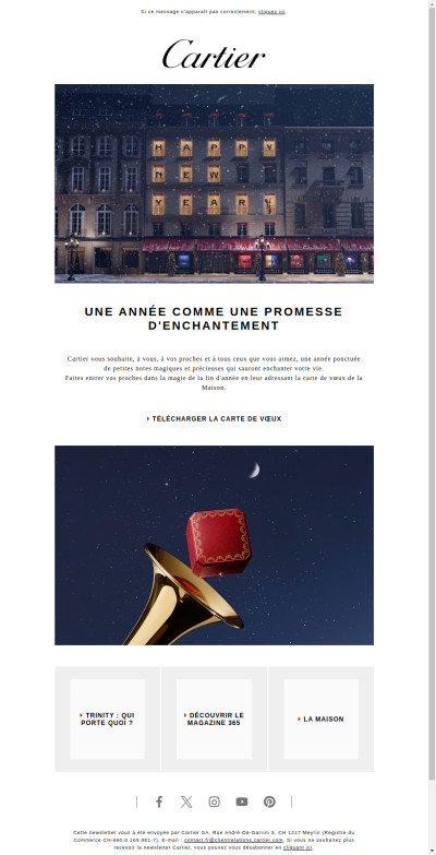 Cartier vous souhaite une belle année 2025​