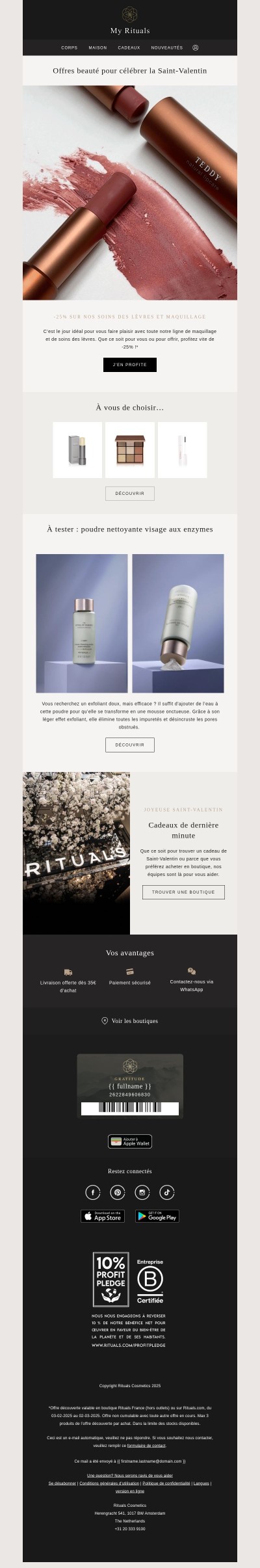 Offre exclusive Saint-Valentin 💄