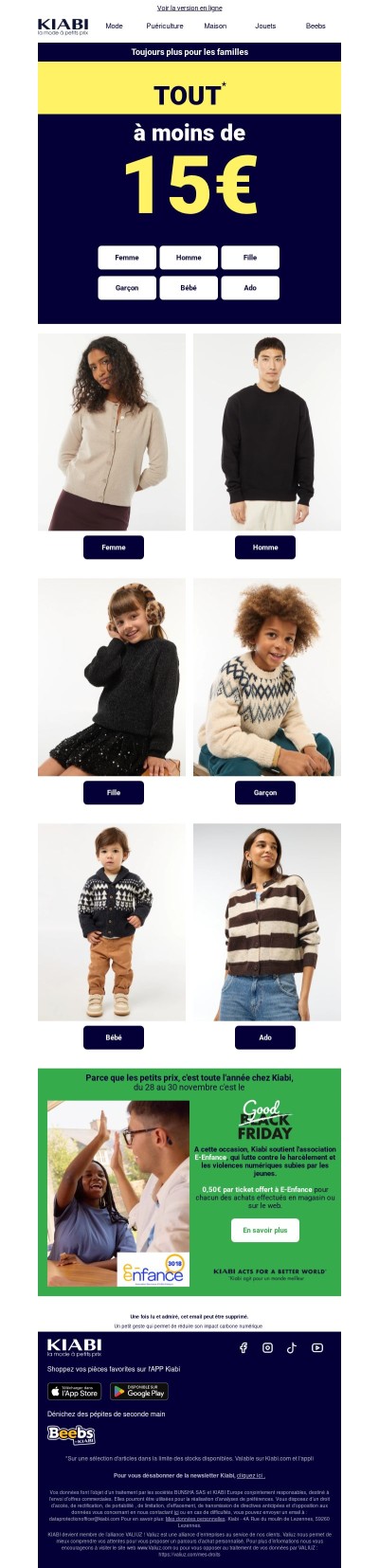 Tout à moins de 15€