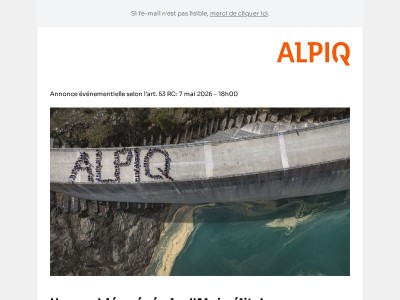 Communiqué de presse: L'assemblée générale d'Alpiq élit deux nouveaux membres au conseil d'administrat