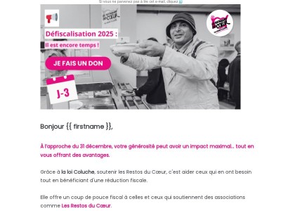 Derniers jours pour défiscaliser votre don 🔔 