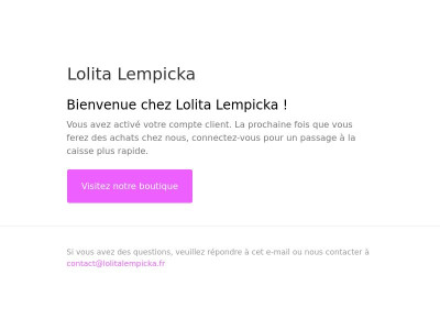 Confirmation du compte client