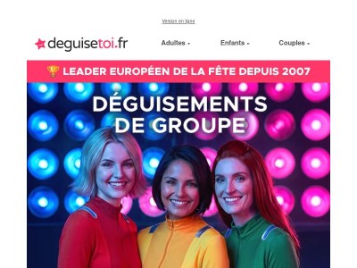 Trouvez votre déguisement de groupe, ici ! 🎉