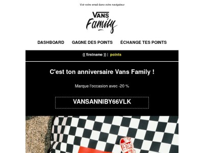 Un an de plus, un cadeau Vans Family de plus