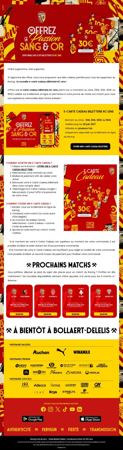 Le cadeau parfait pour tout supporter Sang & Or 🔴🟡