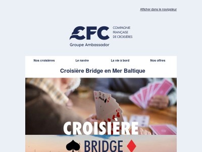 Croisière Bridge et Mer Baltique 🃏
