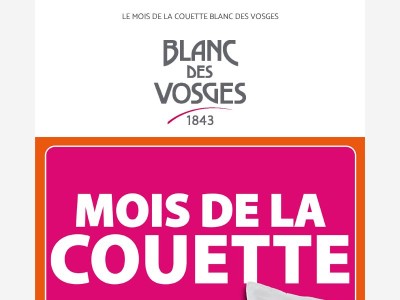 MOIS DE LA COUETTE | Blanc des Vosges