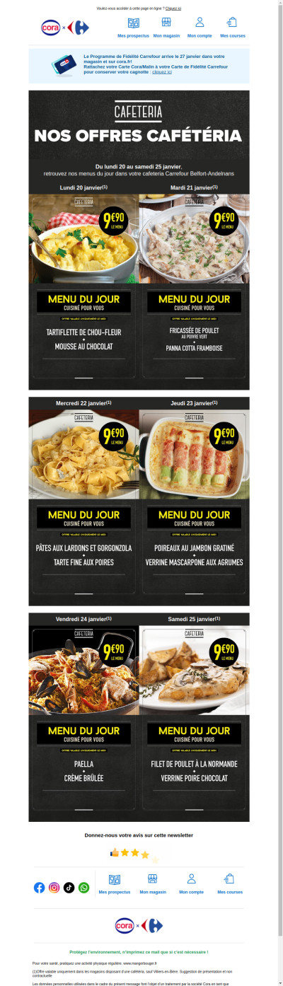 Découvrez nos menus savoureux à 9,90€ – Disponibles du lundi au samedi