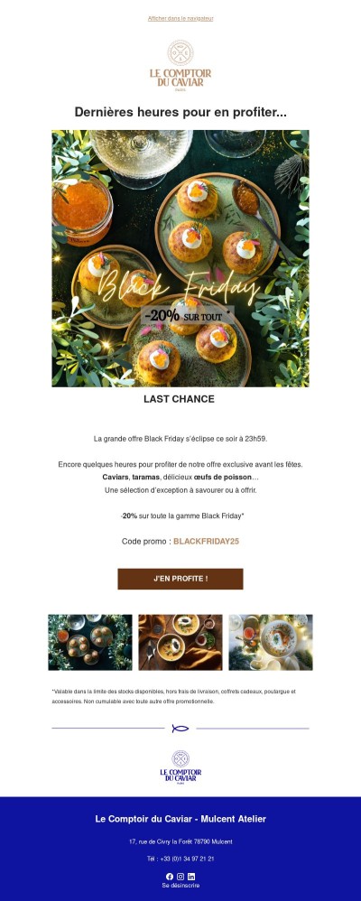 ⚡Dernier jour du BLACK FRIDAY⚡ -20% sur tout !