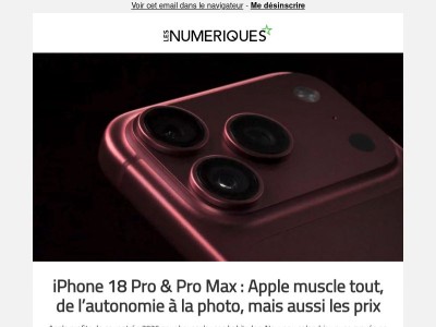 iPhone 18 Pro & Pro Max : Apple muscle tout, de l’autonomie à la photo, mais aussi les prix