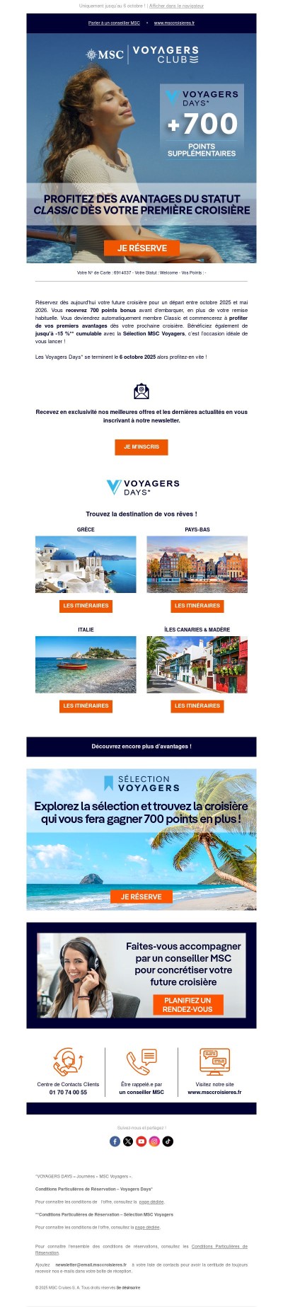 Voyagers Days : votre prochaine croisière vous rapporte encore plus !