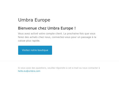 Confirmation du compte client