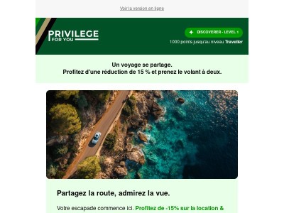 Soleil, volant partagé et -15 % ✨