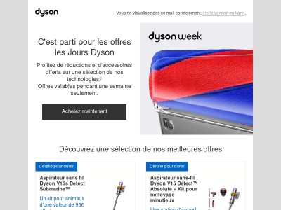 Les jours Dyson : des offres à ne pas manquer