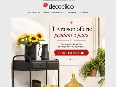 La livraison offerte, rien que pour vous