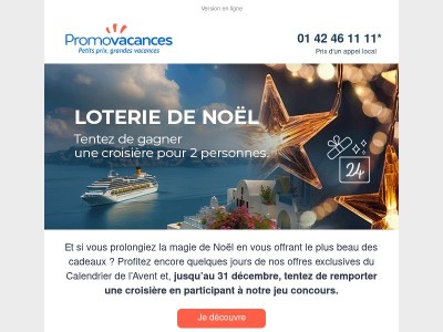 Offres exclusives, jeu concours & une croisière à gagner !