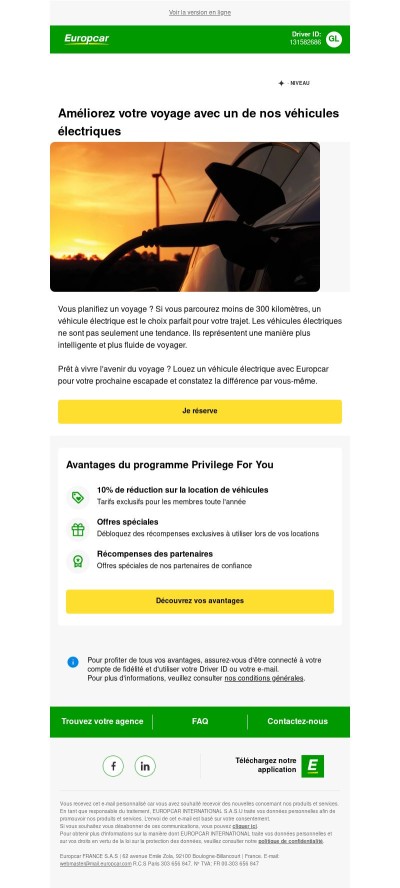 Améliorez votre voyage avec un de nos véhicules électriques