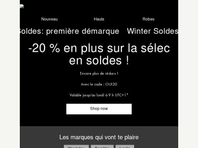 -20 % en + sur la sélec des soldes