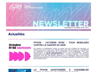 Fédération Française de Gymnastique - Newsletter 