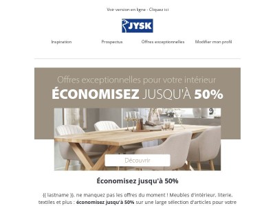 Des offres exceptionnelles pour votre intérieur ✨