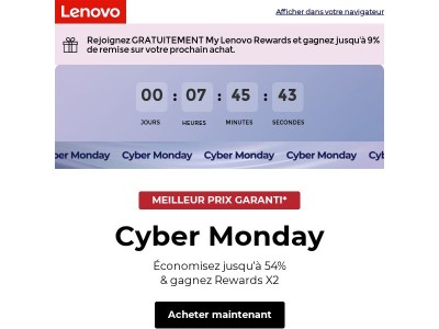Dernières heures : les offres du Cyber Monday se terminent ce soir !