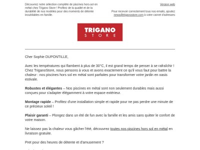 Besoin de fraîcheur ? Découvrez toutes nos piscines hors sol en métal !