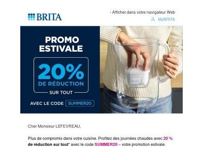 20 % de réduction sur tout – économisez cet été