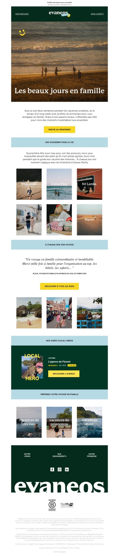 Des souvenirs pour la vie