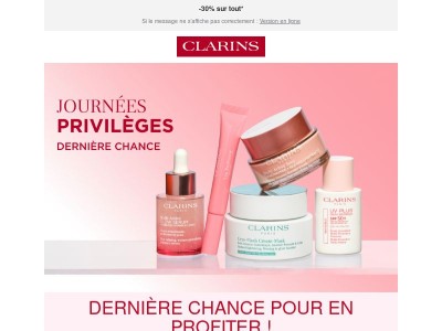🚨 DERNIÈRE CHANCE pour profiter de nos Journées Privilèges !