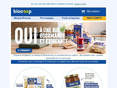 La marque de Biocoop : Oui à une bio gourmande et exigeante 🌱