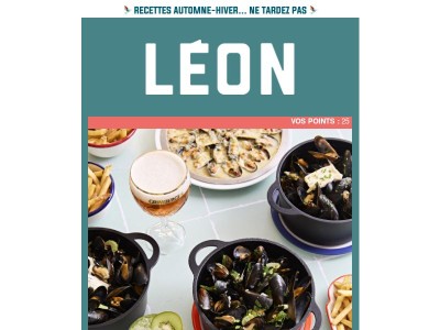 Un bon de réduction pour se faire plaisir chez LEON 🍴💙